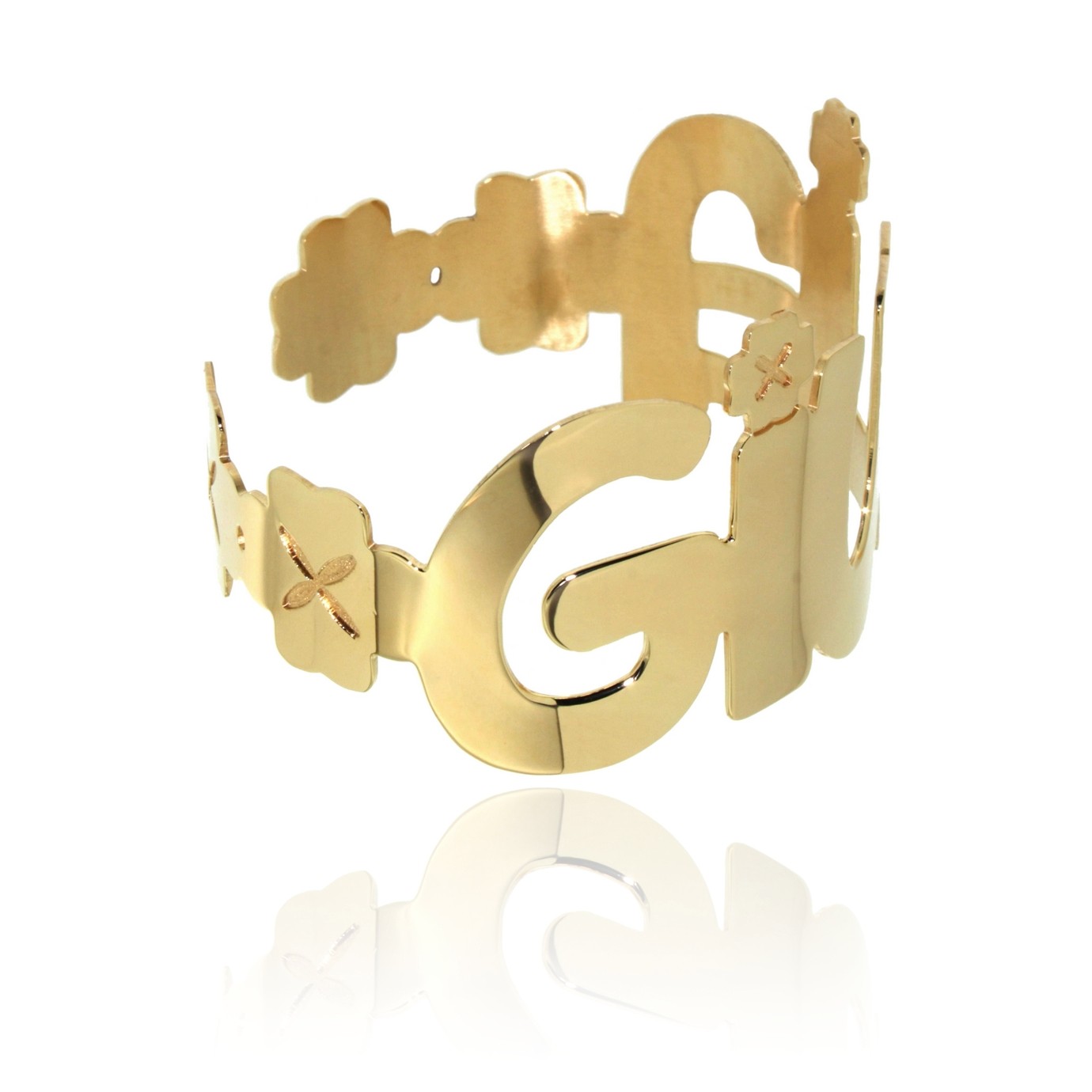 Bracciale Lucky con nome giallo grande