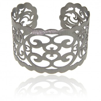 Bracciale a schiava Marrakech satinato nero
