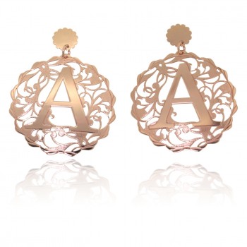Orecchini con Iniziale Rosa
