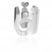 Bracciale personalizzabile con nome maxi bianco