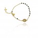 Bracciale  Rosario Giallo con pietre nere