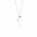 Jole - Girocollo in argento con piccola iniziale in bianco